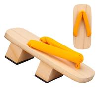 BYLUM Geta Sandali da uomo in legno Geta sandali zoccoli infradito a due denti tradizionali giapponesi pantofole con tacco alto giapponese Samurai scarpe tronchi sandali Geta, Donna-7, Medium