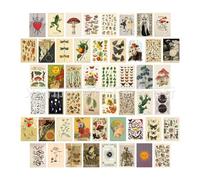 Bymivofun Confezione da 50 Immagini Estetiche per Collage da Parete, Esposizione di Foto in Dormitorio, Stampe d'arte da Parete per la Stanza, Poster Murali Estetici Boho286
