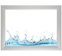 ByMoris Cornice portafoto 50 x 80 cm, in argento opaco con vetro acrilico infrangibile, tutte le dimensioni