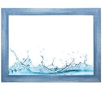 ByMoris Cornice portafoto quadrata 20 x 20 cm, colore blu chiaro con vetro acrilico infrangibile, tutte le misure