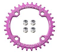 Bynccea Ruota dentata rotonda 104 BCD 32T 34T 36T 38T stretta, anello singolo con 4 pezzi di viti per ruota dentata 8 9 10 11 12 velocità per bici da strada, MTB BMX