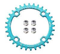 Bynccea Ruota dentata rotonda 104 BCD 32T 34T 36T 38T stretta, anello singolo con 4 pezzi di viti per ruota dentata 8 9 10 11 12 velocità per bici da strada, MTB BMX