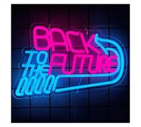 BYNGQW Cartelli al Neon Personalizzati Back To The Future Insegna Al Neon Lettera Luce LED Dimmerabile Alimentata Tramite USB Per Camera Da Letto Sala Giochi Birra Bar Decorazione 39cmx24.5cm