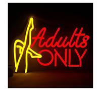 BYNGQW Cartelli al Neon Personalizzati Insegna Al Neon Adults Only Con Luce LED Alimentata Tramite USB Per Bar, Camera Da Letto, Yoga, Palestra, Negozio, Decorazione Da Parete Per Feste Femminili