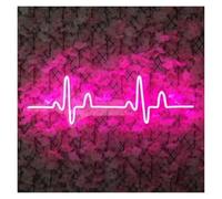 BYNGQW Cartelli al Neon Personalizzati Insegna Al Neon Del Battito Cardiaco Adatta Per Decorazioni Per La Casa, Feste, Club, Decorazioni Da Parete, Luci Al Neon Per Elettrocardiogramma 18cmx40cm(C)