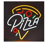 BYNGQW Cartelli al Neon Personalizzati Insegna Al Neon Pizza Decorazione Da Parete A LED Con Alimentazione USB Per Sala Da Pranzo, Cucina, Ristorante, Pizzeria, Amanti Del Cibo, 32 Cm X 32 Cm