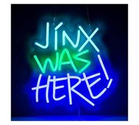 BYNGQW Cartelli al Neon Personalizzati Jinx Was Here Insegna Al Neon, Decorazione Da Parete Luce LED Dimmerabile Per Camera Da Letto, Camera Dei Bambini Man Cave Playroom Party 32.7cm×32cm