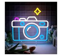 BYNGQW Cartelli al Neon Personalizzati Luci Al Neon Per Macchine Fotografiche Segnali Per La Stanza Della Fotografia A LED Come Decorazione Da Parete Per La Camera Da Letto, La Stanza Della Famiglia