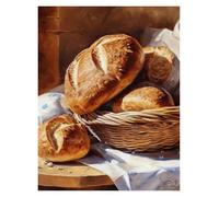 BYNGQW Stampe su Tela da Parete Vintage Panetteria caffè Pane Avena Formaggio Poster Cibo Stampa su Tela Cucina Cafe Ristorante Room Decor(B,40x60cm)