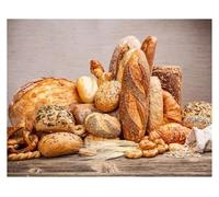 BYNGQW Stampe su Tela da Parete Vintage Panetteria caffè Pane Avena Formaggio Poster Cibo Stampa su Tela Cucina Cafe Ristorante Room Decor(S,40x60cm)