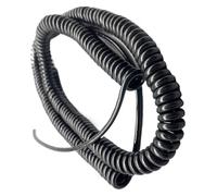 ByNGSDCC Cavo di Alimentazione a Spirale Flex Curly Spring, Cavo a espandibile a 5 Nuclei a Elastico 17AWG telescopico(Stretch 3.75 Meters)
