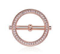 ByNGSDCC Clip di Fissaggio, Fibbia for Sciarpa con Anelli, Fibbia for Sciarpa in Seta, Anello for Sciarpa Rotonda da Donna, Fibbia for Scialle da Donna(Rose Gold)