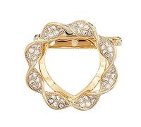 ByNGSDCC Clip di Fissaggio, Sciarpa con Anelli, Fibbia, Passante, Sciarpa di Seta, Fibbia, Orlo della Camicia, Maglietta, Abbigliamento for Donna(Gold)
