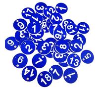 ByNGSDCC Dischi Numerati in Plastica, Confezione da 100 Targhette Numeriche in Multicolor 1-100(Blue)
