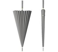ByNGSDCC Ombrello Antivento, Grande for Pioggia, Bastone Portatile, Ombrelli da Viaggio con Manico Dritto a 24 Stecche(Light Gray)
