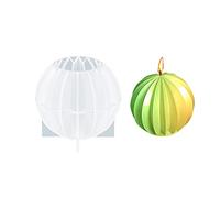 BYNYXI Stampo in silicone 3D, per candele, fai da te, per candele, rotondi, a forma di colonna, in cristallo, per candele, aromi, cioccolato, 7,6 x 6,9 cm