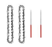 ByoBLu 2 pezzi 6 pollici catena for motosega 1/4 di pollice 37 DL semi scalpello catena for motosega elettrica + 2 pezzi di ricambio for file taglio di rami di legno