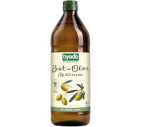 Byodo Olive Mediterraneo, olio d'oliva biologico, altamente riscaldabile per friggere, grigliare e friggere, 2 bottiglie da 0,75 l, vegano, gusto mediterraneo, uso versatile