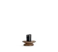 ByON Candlestick Lara XS 5280606701 - Portacandele in vetro soffiato a mano, 9 cm, colore: Nero/Beige