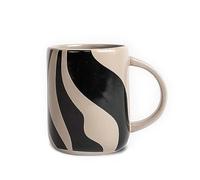 ByOn Tazza da tè Mug Liz Zebra in gres di colore marrone con strisce nere zebrate, 0,28 l, 5283907503