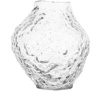 ByON Vaso Corallo - Trasparente - Vetro soffiato a bocca - 20,5 cm - Vaso di design realizzato a mano con struttura organica corallina - Ispirato ecologico - Impermeabile e lavabile in lavastoviglie
