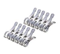 byou Mollette Grandi,Spiaggia Asciugamano Clip Acciaio Inox Clip di Vestiti Antivento per Trapunta Asciugamani Coperta Vestiti 11cm 10pack
