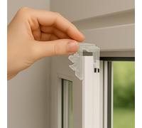 Byour3 - Aggancio invisibile regolabile per Barre con strappo - Supporti NO FORO Binari bastoni tenda a pannello o tende a vetro finestra - Ganci tende a pacchetto senza forare (4 pz, da 6 a 9 mm)