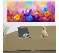 Byour3 - Copridivano IMPERMEABILE Cotone 3 2 1 Posti Salva Divano Cani Gatti Animali Bambini Lavabile Teli Arredo Copritutto Granfoulard Penisola (Beige, 1 posto)