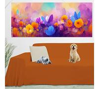 Byour3 - Copridivano IMPERMEABILE Cotone 3 2 1 Posti Salva Divano Cani Gatti Animali Bambini Lavabile Teli Arredo Copritutto Granfoulard Penisola (Aragosta, 3 posti)