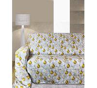 Byour3 - Copridivano Natalizio 1 2 3 4 Posti Granfoulard Cotone Misto Natale Telo Salvadivano Teli Arredo Foulard Copritutto Divani Ad Angolo Con Penisola destra sinistra (Palline Oro, 4 posti)