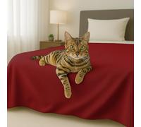 Byour3 - Copriletto in Cotone Misto ORGANICO Matrimoniale Letto Singolo Piazza e Mezza Coperta Pesante Lavabile Teli Arredo Multiuso Copritutto GrandFoulard Copridivano (Rosso, Singolo)