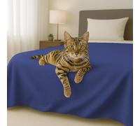 Byour3 - Copriletto in Cotone Misto ORGANICO Matrimoniale Letto Singolo Piazza e Mezza Coperta Pesante Lavabile Teli Arredo Multiuso Copritutto GrandFoulard Copridivano (Blu Royal, 1 p. e mezzo)