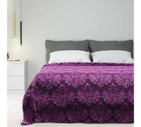 Byour3 - Copriletto Puro Cotone Matrimoniale Letto Singolo Piazza E Mezza Fantasia Damascato Primaverile Estivo Telo Arredo Copritutto Multiuso Copridivano GrandFoulard Coperta (Fuxia, 1P. e mezzo)