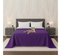 Byour3 - Copriletto PURO COTONE Organico 100% LEGGERO Letto Matrimoniale Singolo Piazza e Mezza Granfoulard Rettangolare Anallergico Telo Arredo Multiuso Copritutto (Ametista, Singolo)