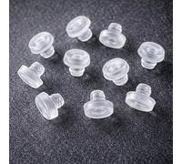 Byour3- Set 10 Gommini per Astine con Molla a Pressione - Accessori Bacchette Estensibili Senza forare Terminali Bastoni Tenda a Vetro Finestra (Gommini, Set 10 pezzi)