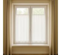 Byour3 - Tenda A Vetro per Finestra - SU MISURA ARTIGIANALI - Tende Tendine PortaFinestra Camera da letto Salone Cameretta Tende per Ufficio B&B Casa Tessuto Effetto Lino