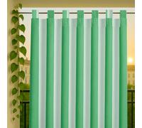 Byour3 - Tende Impermeabili Da Sole Per Esterno Con Passanti In Stoffa A Caduta Antimuffa - Tenda Laterale Gazebo Con Anelli In Tessuto X Terrazzo Balcone Pergola Patio (Rigato Verde, L.320 x 285H)