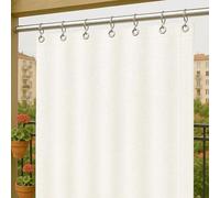 Byour3 - Tende Impermeabili Per Esterno SU MISURA Con Anelli In Metallo - Tende A Caduta Laterali Antimuffa Oscuranti Gazebo Parasole Terrazzo Balcone Tela Sole Frangivista (Avorio, L.300x290H)