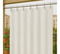 Byour3 - Tende Impermeabili Per Esterno SU MISURA Con Anelli In Metallo - Tende A Caduta Laterali Antimuffa Oscuranti Gazebo Parasole Terrazzo Balcone Tela Sole Frangivista (Naturale, L.150x290H)