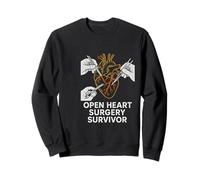 Bypass Open Heart Surgery Survivor Vintage Recovery da Uomo Felpa
