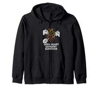 Bypass Open Heart Surgery Survivor Vintage Recovery da Uomo Felpa con Cappuccio