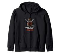 Bypass Open Heart Surgery Survivor Vintage Recovery da Uomo Felpa con Cappuccio