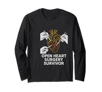Bypass Open Heart Surgery Survivor Vintage Recovery da Uomo Maglia a Manica