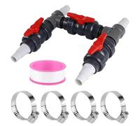 Bypass, set per piscina con diametro di 50 mm, pompa di calore per piscina, riscaldamento solare, per piscina con tubi da 32 mm, 38 mm, controllo dell'acqua per una regolazione ottimale della