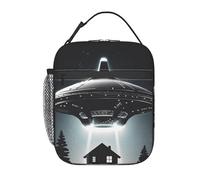BYPPJGH Alien Spaceship UFO Borsa per il pranzo isolata riutilizzabile Scatola per il pranzo di grande capacità a prova di perdite Borsa termica per il pranzo Borse per i pasti per donne uomini Lavoro
