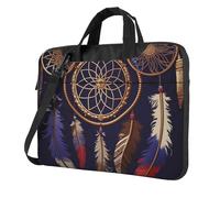 BYPPJGH American Dream Catcher Borsa a tracolla per computer portatile per uomo donna borsa a tracolla borsa a tracolla borsa a tracolla borsa impermeabile per laptop, Nero , 14 inch