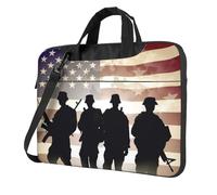 BYPPJGH Borsa a tracolla americana del computer portatile della giornata delle forze armate per gli uomini delle donne borsa messenger borsa a tracolla con maniglia della cinghia borsa impermeabile