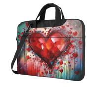 BYPPJGH Borsa a tracolla astratta del computer portatile del cuore per le donne degli uomini borsa del messaggero della borsa del messaggero della borsa del computer portatile, Nero , 14 inch