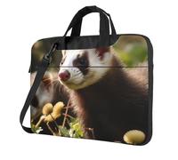 BYPPJGH Borsa a tracolla per laptop per furetto foraggiamento per uomo donna borsa a tracolla borsa a tracolla borsa a tracolla borsa impermeabile per laptop, Nero , 14 inch