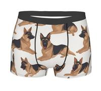 BYPPJGH Boxer da uomo, morbido e traspirante, biancheria intima da pastore tedesco, in cotone elasticizzato, da uomo, coperto con custodia sagomata, senza etichetta per il massimo comfort, Nero , XL